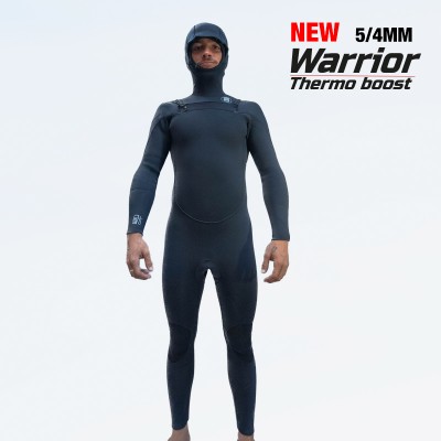 NEW STEAMER HOODED 5/4 MM WARRIOR THERMO BOOST - NEW 5/4MM CAGOULE WARRIOR THERMO BOOST - WETTY WETSUIT