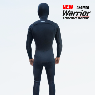 NEW STEAMER HOODED 4/4 MM WARRIOR THERMO BOOST - WETTY WETSUIT