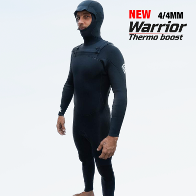 NEW STEAMER HOODED 4/4 MM WARRIOR THERMO BOOST - WETTY WETSUIT