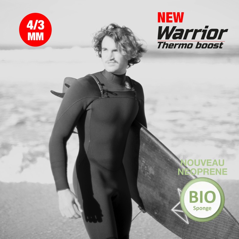NOUVELLE COMBINAISON DE SURF HIVER WETTY 4/3MM - WARRIOR THERMO BOOST