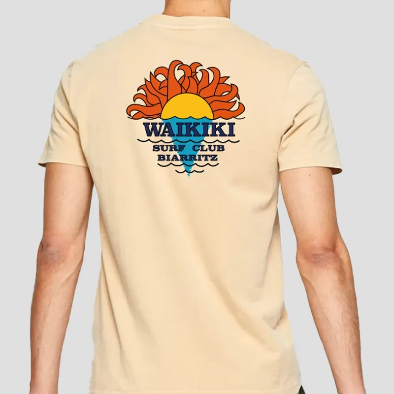 TEE SHIRT WAIKIKI SURF CLUB BIARRITZ 1959