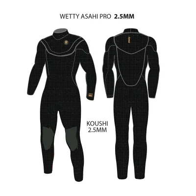 WETTY SURF WETSUIT integral 3/3mm MESH - Japanese neoprene ASAHI
