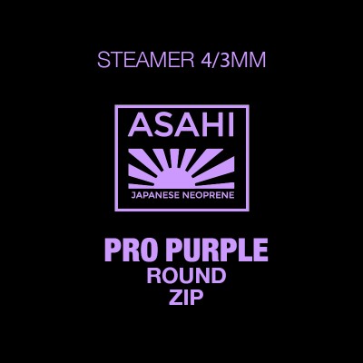 4/3MM ASAHIPRO PURPLE ROUND ZIP- Combinaison intégrale en neoprene japonais WETTY