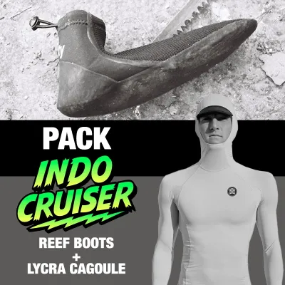 WETTY PACK INDO CRUISER (REEF BOOTS + HOODED RASH GUARD)
