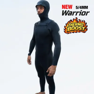 WETTY PREMIUM SURF HOODED WETSUIT - HARD WINTER - Limestone neprene