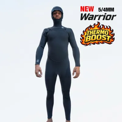 WETTY PREMIUM SURF HOODED WETSUIT - HARD WINTER - Limestone neprene