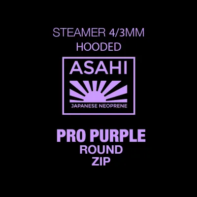 Combinaison de surf 4/3MM cagoule WETTY – Néoprène japonais ASAHIPRO PURPLE – ROUND ZIP